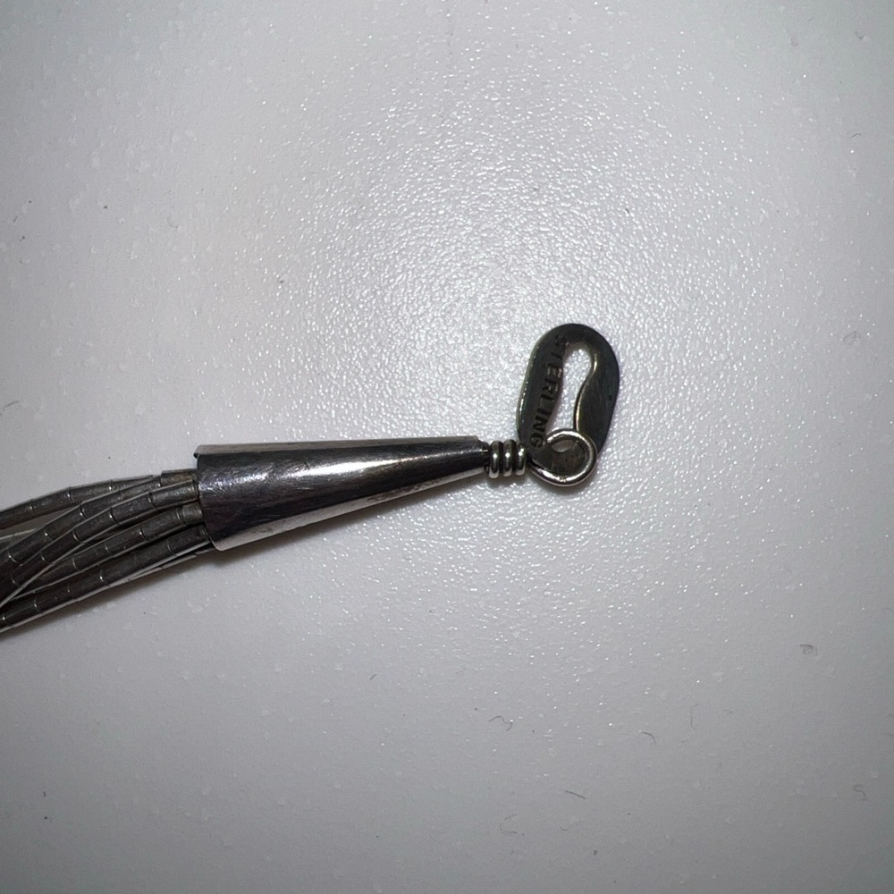 Vintage Navajo QT Sterling Silver Pendant Bracelet - Picture 14 of 14